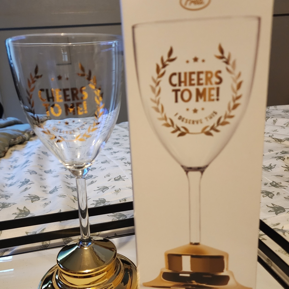 Gold Wine Glass by